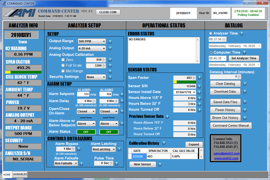 Command Center User Interface