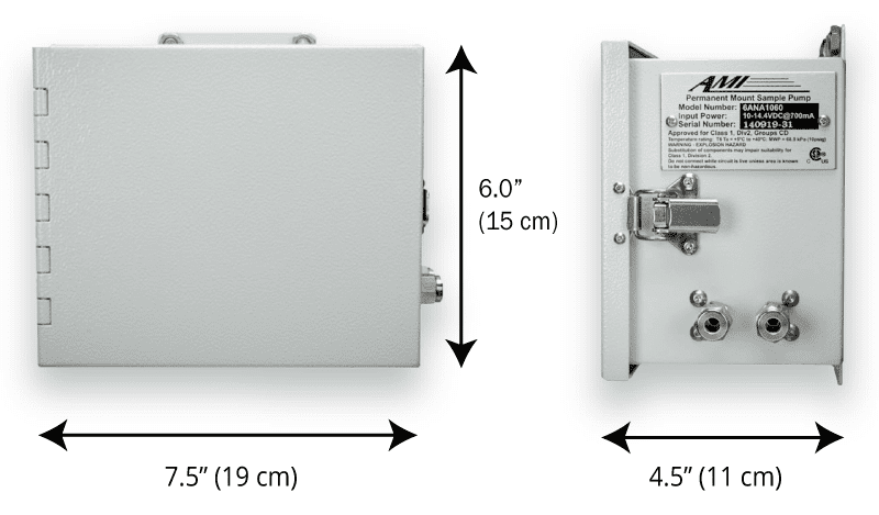 fixed-sample-pump dimensions