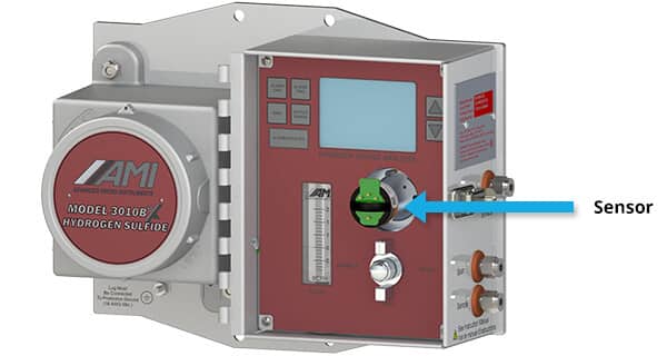 H2S sensor replacement made easy with a front-loading sensor design.