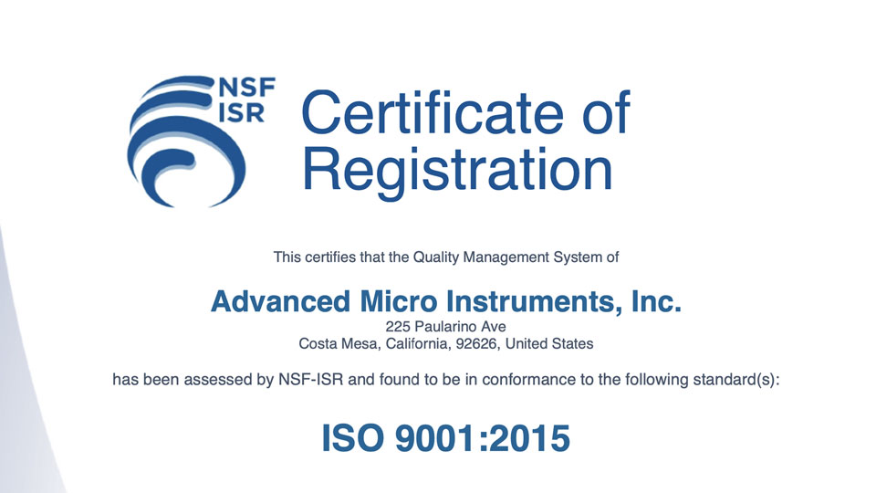 AMI receives ISO 9001:2015 Certification