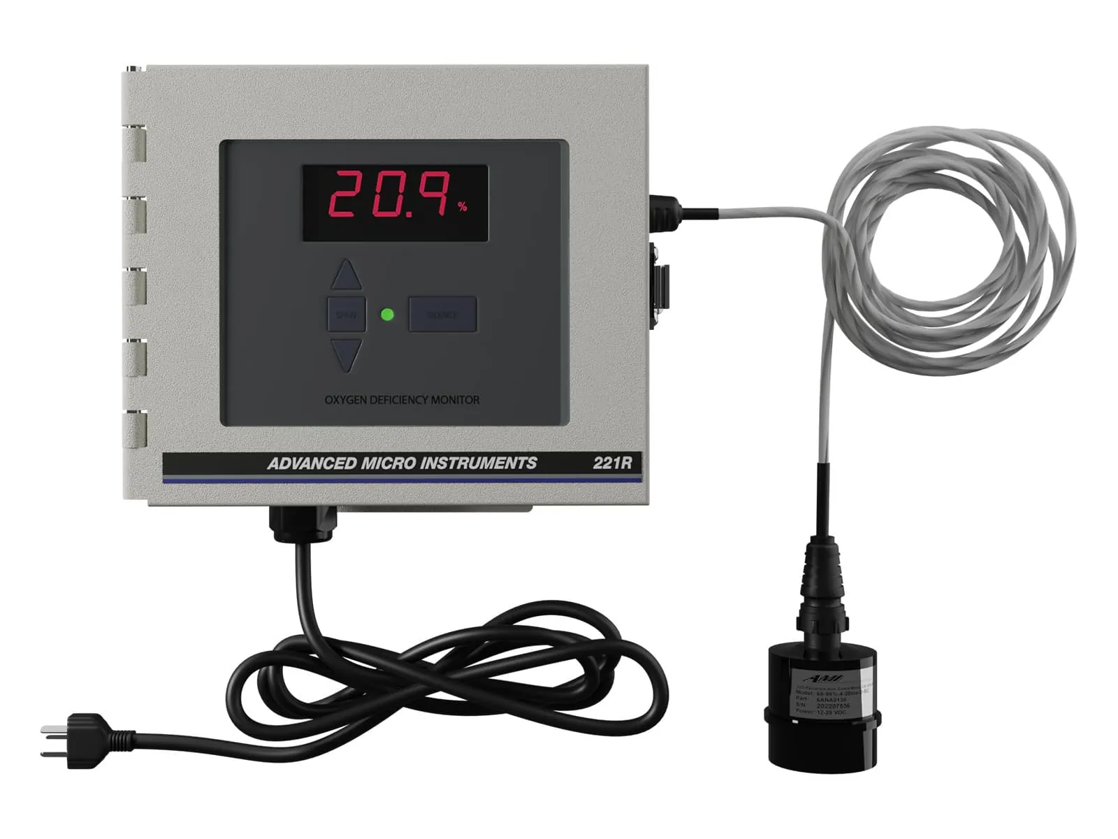 Model 221R oxygen deficiency monitor