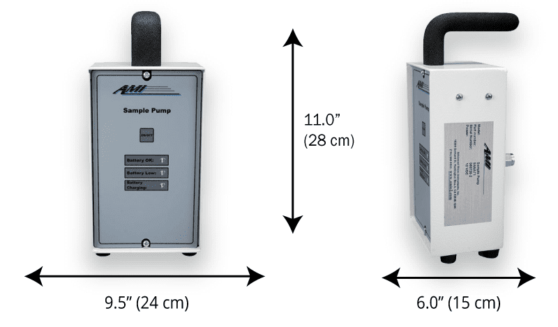 portable-sample-pump dimensions